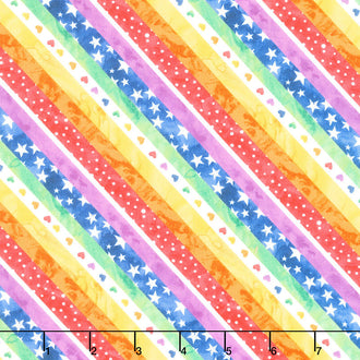 Better Together - Rainbow Biased Stripe Multi Yardage