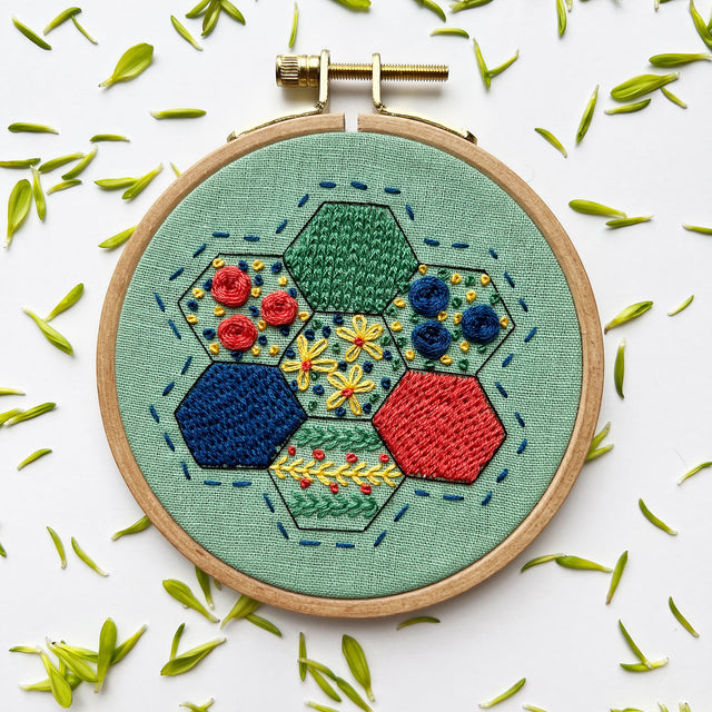 Hexie Harmony Embroidery Kit Primary Image