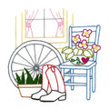 Aunt Martha's Country Porches Iron-On Embroidery Pattern