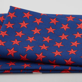 Liberty for All - Red Stars Blue/Red 2 Yard Cut