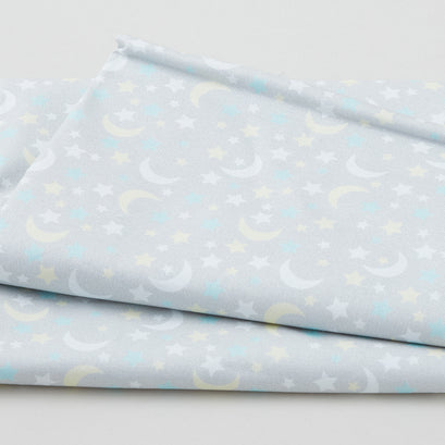 Counting Sheep - Moon and Stars Gray 2 Yard Cut