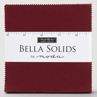 Bella Solids Burgundy Charm Pack