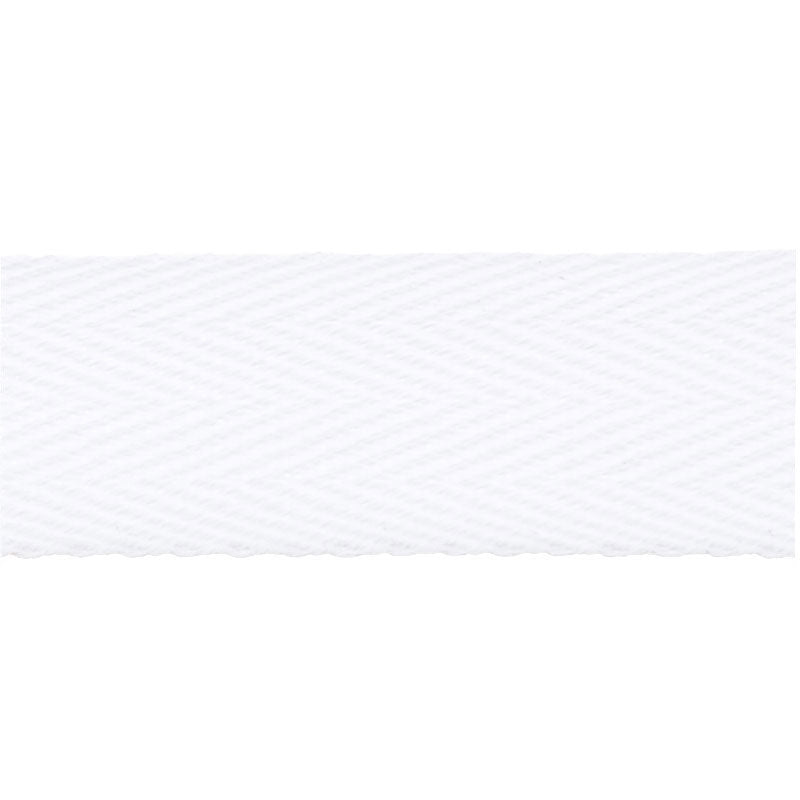 3/4" Cotton Twill Tape - White Primary Image