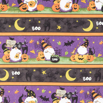 The Boo Crew - Gnome Repeating Stripe Multi Yardage