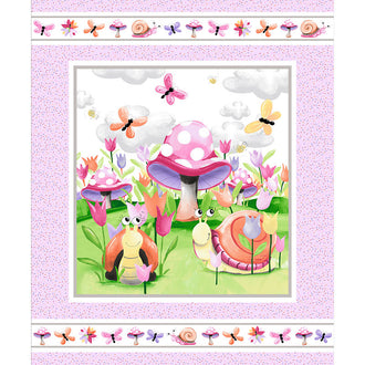 Sloane The Snail - Quilt Light Orchid Panel