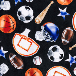 Cuddle® Prints - Sports Black Digitally Printed Yardage Primary Image