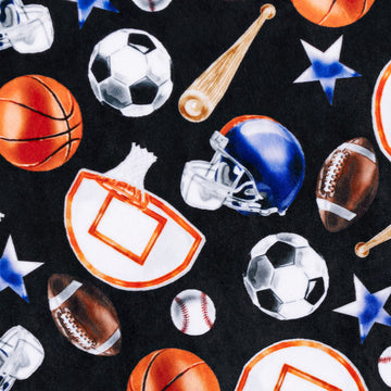 Cuddle® Prints - Sports Black Digitally Printed Yardage Primary Image