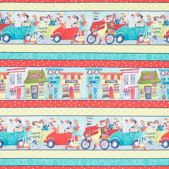 Missouri Shop Hop 2023 - It's A Shop Hop Decorative Stripe Multi Yardage