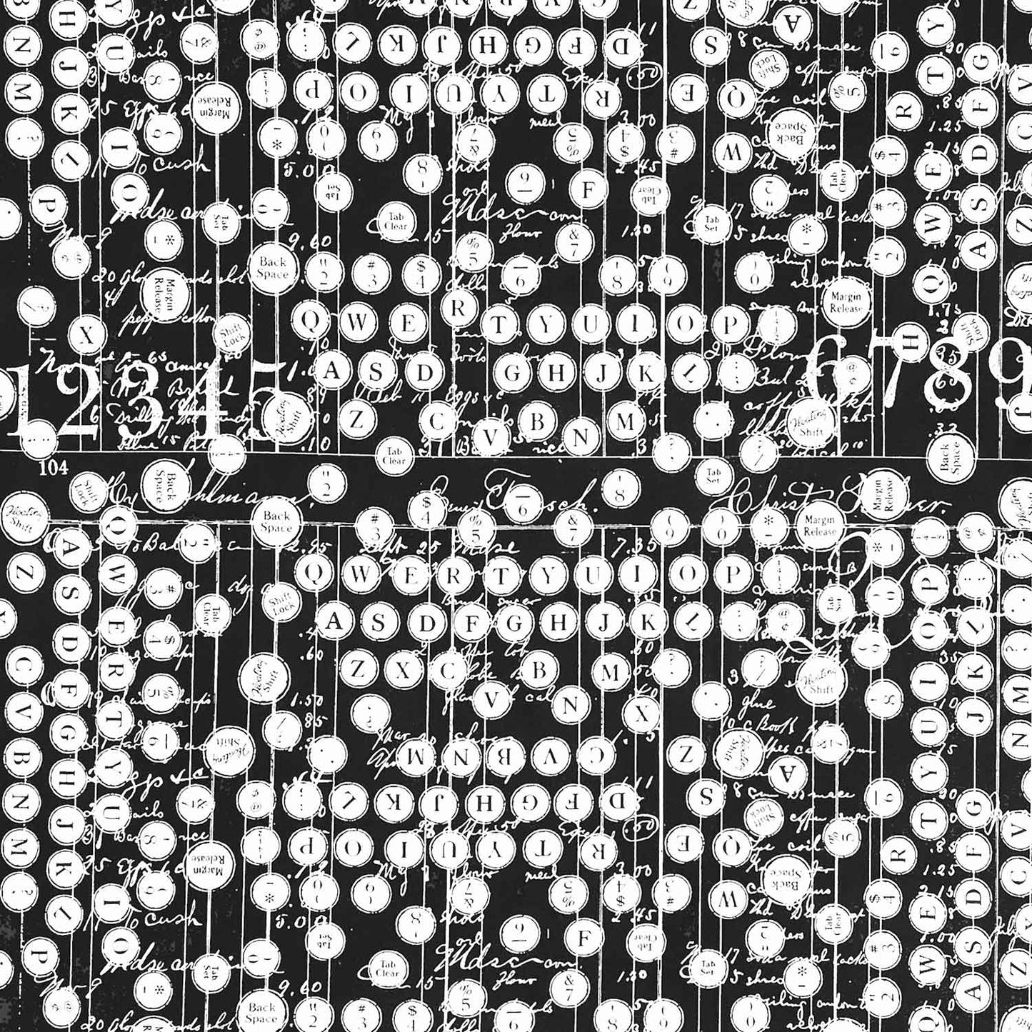 Sew Journal - Deconstructed Type Black Yardage Primary Image