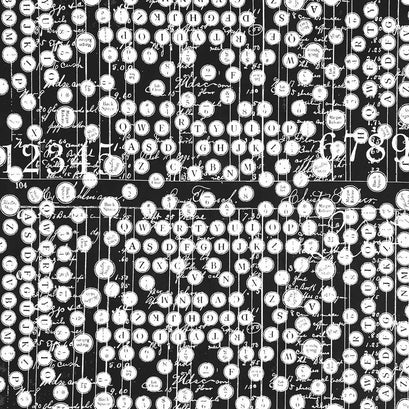 Sew Journal - Deconstructed Type Black Yardage