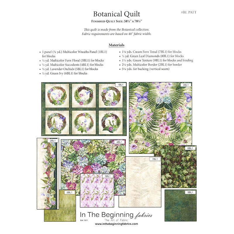 Botanical Quilt Pattern Alternative View #1