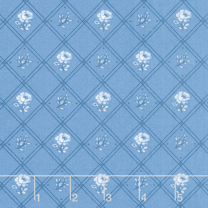 Blueberry Delight - Blueberry Rose Cornflower Yardage