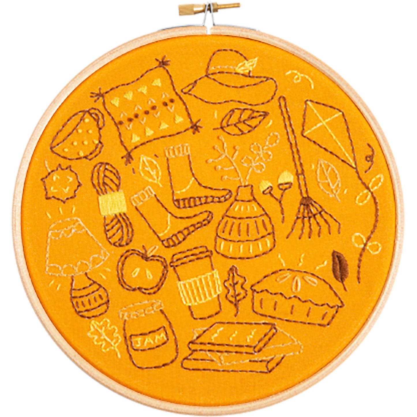 Autumn Doodles Embroidery Kit Alternative View #1