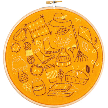 Autumn Doodles Embroidery Kit Alternative View #1