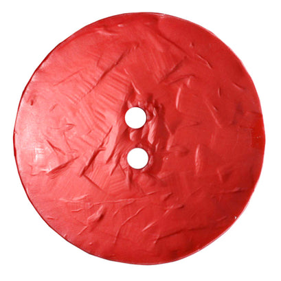 Round Polyamide 60mm Button - Bright Red