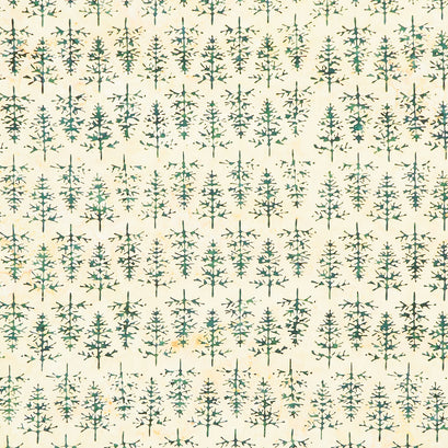 Holiday At Home Batiks - Tree Yellow Butter Yardage