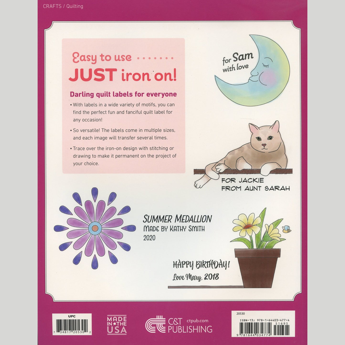Pretty & Playful Iron-On Labels for Quilts & More Book Alternative View #1