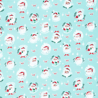 Twas - Jolly Old Elf Light Mint Metallic Yardage