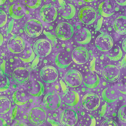 Hocus Pocus Batiks - Raven Moon Purple Yardage