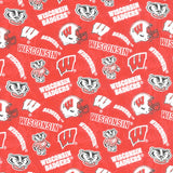 NCAA - Wisconsin Tone on Tone Red Yardage Primary Image