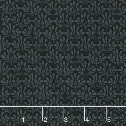 Jardin Noir - Leaves Black Yardage
