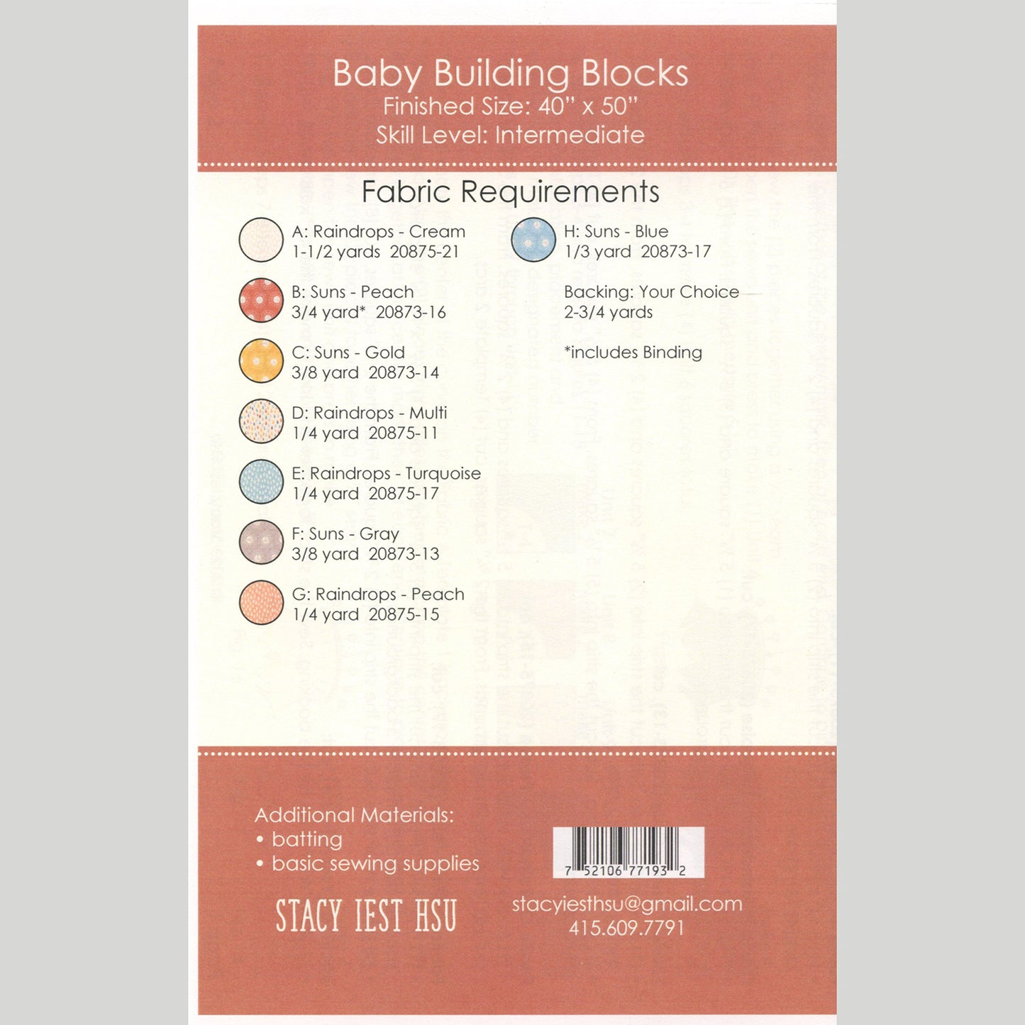 Baby Building Blocks Quilt Pattern Alternative View #1