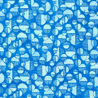 Artisan Batiks Bubble Blues - Circles Lagoon Yardage