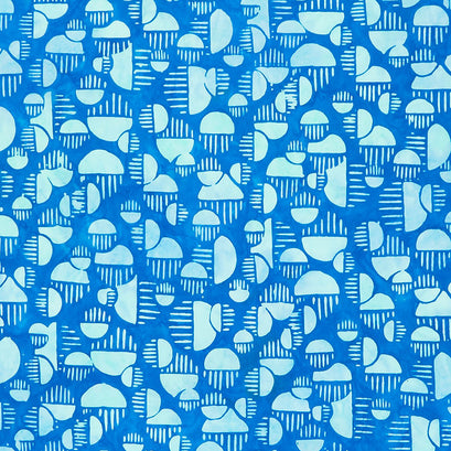 Artisan Batiks Bubble Blues - Circles Lagoon Yardage