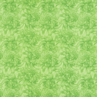 Morning Blossom - Chrysanthemum Blender Green Yardage