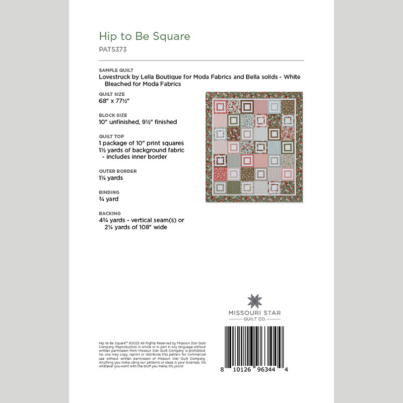 Hip to Be Square Quilt Pattern by Missouri Star Alternative View #1