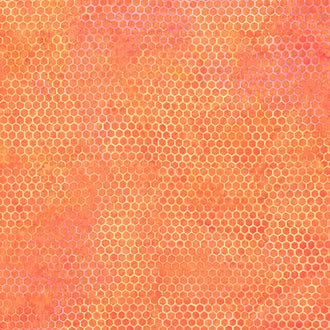 Honey Bee Batiks - Honeycomb Orange Marmalade Yardage