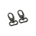 Emmaline 1" Designer Profile Swivel Snap Hooks - Set of Two Gunmetal Primary Image