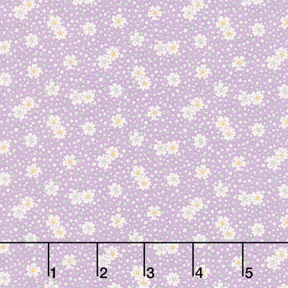 Aunt Grace Calicos - Blooms Lilac Yardage
