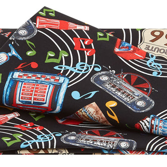 Life's a Kick - Juke Box & Musical Notes Black 2 Yard Cut