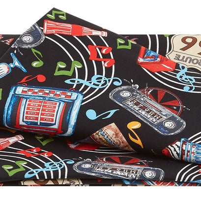 Life's a Kick - Juke Box & Musical Notes Black 2 Yard Cut