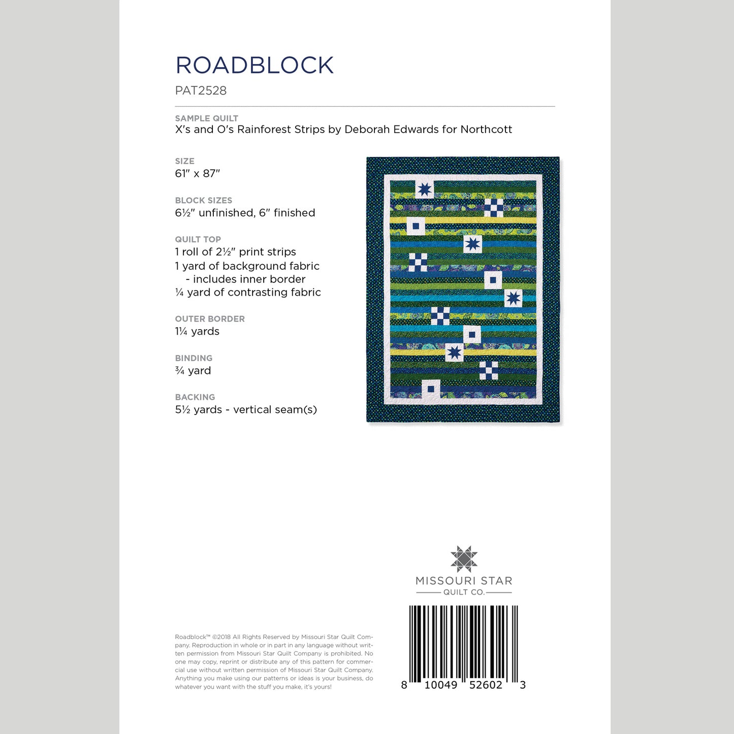 Digital Download - Roadblock Quilt Pattern by Missouri Star Alternative View #1