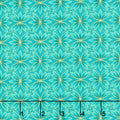 Alluring Butterflies - Petal Geo Turquoise Metallic Yardage Primary Image