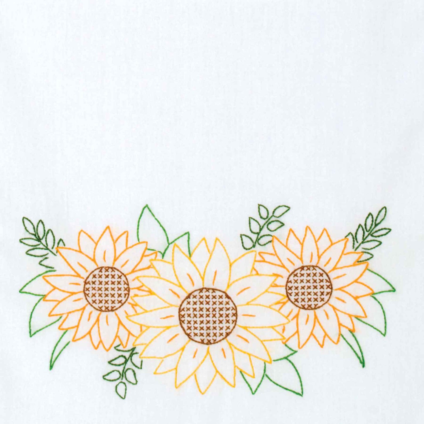 Golden Sunflowers Embroidery Table Runner Alternative View #1