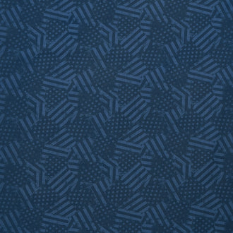 Hearts' Anthem - Flag Texture Blue Yardage