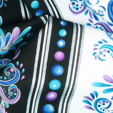 Polar Bear Attitude - Jazzy Swirls Stripe Multi Yardage Alternative View #1