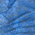 Wings of Gold - Swirly Scrolls Navy Metallic Yardage Alternative View #1