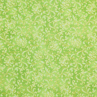 Joli Bijou - Lace Peridot Metallic Yardage