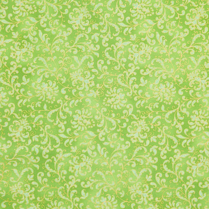 Joli Bijou - Lace Peridot Metallic Yardage
