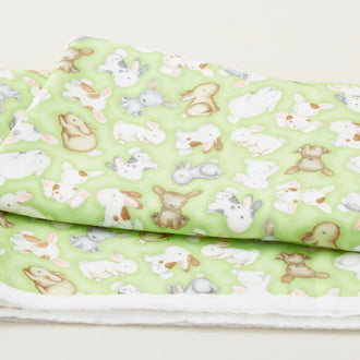 Farm Babies - Tossed Bunnies Green 2 Yard Cut