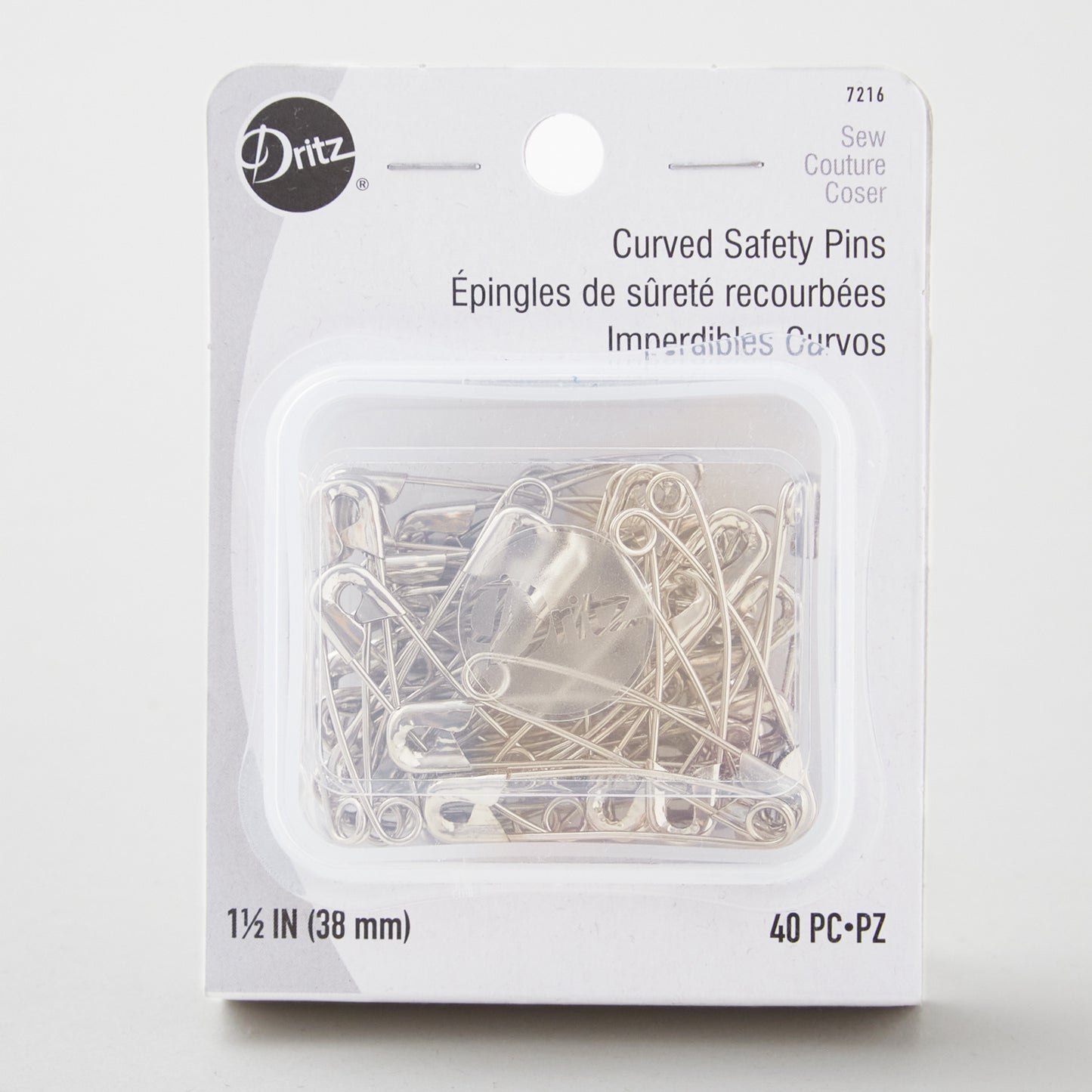 Curved Safety Pins 1 1/2" Size 2 (40ct) Alternative View #2