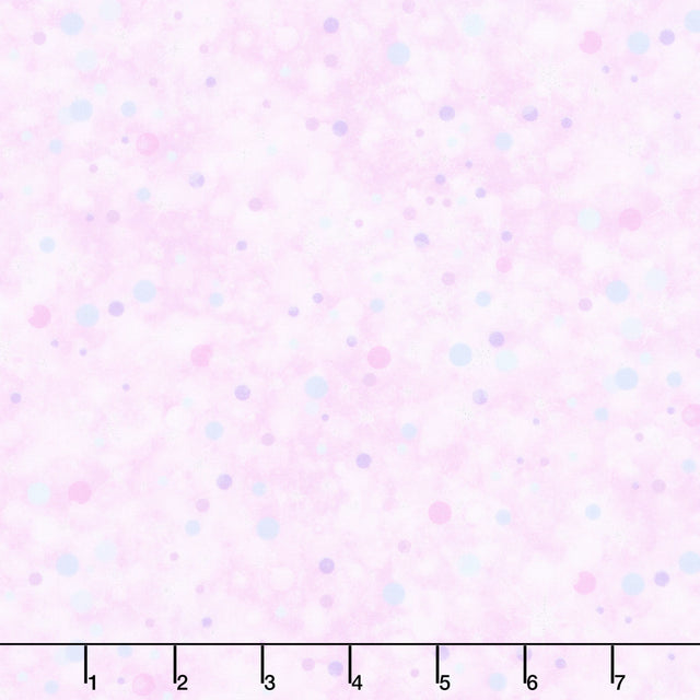 Fairy Dust - Glitter Dots & Stars Pink Yardage Primary Image