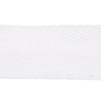1" Cotton Twill Tape - White