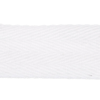 1" Cotton Twill Tape - White