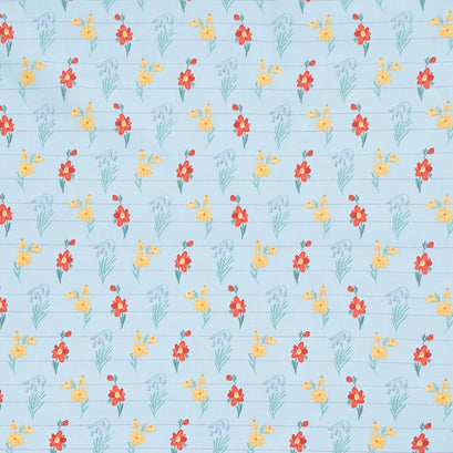 Farmhouse Summer - Wildflowers Sky Yardage