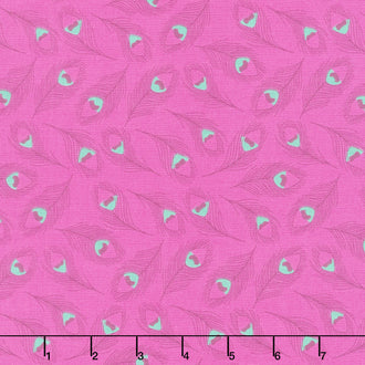 Enchanted Bloom - Peacock Plumes Wild Orchid Yardage